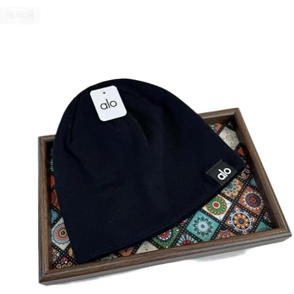 Amazon.co.jp: [MUSM] Alo秋冬 ロゴ刺繍入り ニット帽, ブラック, 冬用